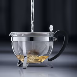 Bodum Chambord Tea Pot, Borosilicate Glass - 1.3 L, Shiny
