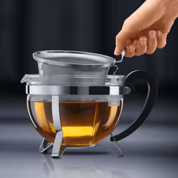 Bodum Chambord Tea Pot, Borosilicate Glass - 1.3 L, Shiny