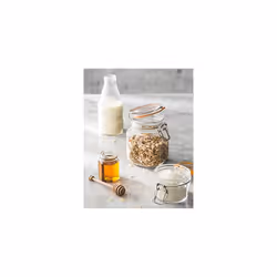 Kilner Square Clip Top Jar, Durable Glass Container with Airtight Seal for Home-canning, Preserving, and Stori