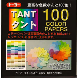 Toyo Tant 100 Colors Origami  6' L 15 cm  100 Sheets