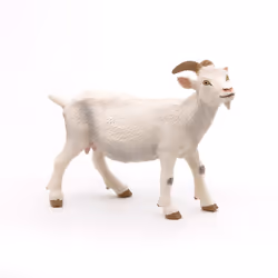 Papo -Hand-Painted - Figurine -Farmyard Friends -White nanny goat -511
