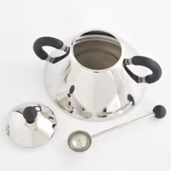 Alessi B Sugar Bowl and Spoon  Black