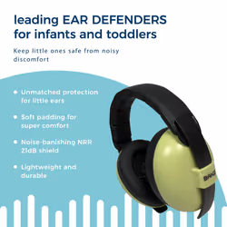 Banz Bubzee Baby Ear Defenders 0-2 Years - Loud Noise Canceling Baby Headphones & Toddler Ear Muffs  Size Adjustable
