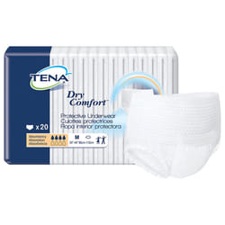 TENA Dry Comfort Disposable Unisex Adult Absorbent Underwear  Medium  80 Count