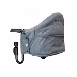 Guzzie+Guss Perch, Hook-on high chair, Silver, Monochromatic, 5-point, Polyester, Steel
