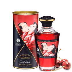 SHUNGA Blazing cherry, 100 ml, Whole body, Warming lubricant, Cherry (fruit), Bottle, Ingredients (I.N.C.I.): Glycerin USP/Gl ...