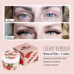 LyonLash Pro Gentle Cream Remover 15g 0.51fl. oz | Removes Eyelash Extension Glue Effectively| Low Irritation for Sensitive Skin | Essential Lash Exte