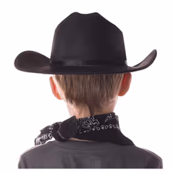 Aeromax Junior Cowboy Hat with Bandanna Black