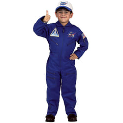 Aeromax Jr. NASA Flight Suit  Blue  with Embroidered Cap and official looking patches  size 2/3.