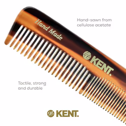 Kent A OT Small Double Tooth Hair Pocket Comb  Fine / Wide Tooth Comb For Hair  Beard and Mustache  Coarse / Fine Hair Grooming Comb for Men  Women an