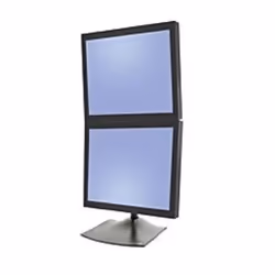 Ergotron DS Series DS100 Dual Monitor Desk Stand, Vertical, 20.9 kg, 61 cm (24"), 75 x 75 mm, 100 x 100 mm, Black