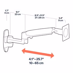 Ergotron LX Series LX Wall Mount LCD Arm 86.4 cm (34") Aluminium - Additional view 6