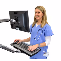 Ergotron LX Wall Mount Keyboard Arm Silver - Additional view 4
