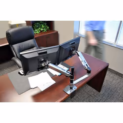Ergotron LX Series Dual Stacking Arm 61 cm (24") Desk Silver - Additional view 7