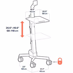 Ergotron Neo-Flex LCD Cart Grey Flat panel Multimedia cart/trolley - Additional view 4