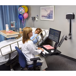Ergotron StyleView Sit-Stand Combo Arm with Worksurface 61 cm (24") Wall - Additional view 6
