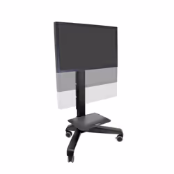 Ergotron Neo-Flex Mobile MediaCenter VHD, Multimedia cart, Black, Flat panel, 41 kg, 94 cm (37"), 165.1 cm (65")