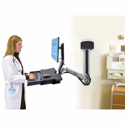 Ergotron StyleView Sit-Stand Combo System with Worksurface 61 cm (24") Wall - Additional view 5