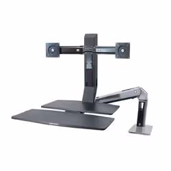 Ergotron WorkFit -A, Dual 55.9 cm (22") Desk Black - Additional view 2