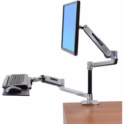 Ergotron LX Series LX HD Sit-Stand 116.8 cm (46") Desk Aluminium - Additional view 6