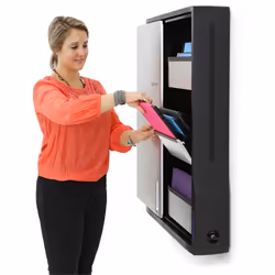 Ergotron DM12-1006-3 portable device management cart/cabinet Portable device management cabinet Black, Silver - Additional view 4