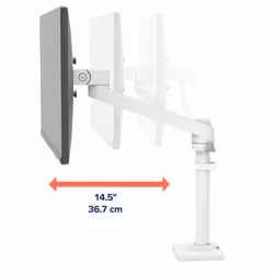 Ergotron NX Series NX MONITOR ARM WHITE 86.4 cm (34") Desk Black, White - Additional view 5
