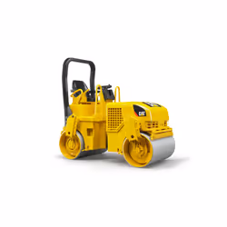 Bruder Toys - Construction Realistic CAT Asphalt Drum Compactor Vehicle with Articulated Steering - Ages 3+