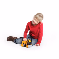 Bruder Toys - Construction Realistic CAT Asphalt Drum Compactor Vehicle with Articulated Steering - Ages 3+