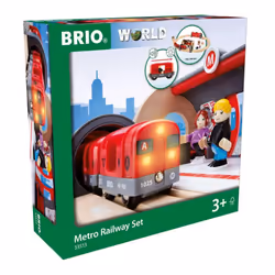 Brio 33513 Metro Railway Set | 20 Piece Train Toy with Accessories and