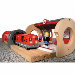 Brio 33513 Metro Railway Set | 20 Piece Train Toy with Accessories and