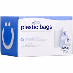 Ubbi Nappy Bin Disposable Plastic Liners, 25 Count
