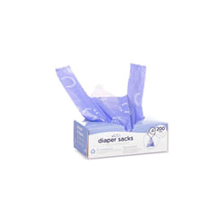Disposable Diaper Sacks, Lavender Scented, Easy-To-Tie Tabs, Baby Nappy Disposal or Pet Waste Bags, 200 Count