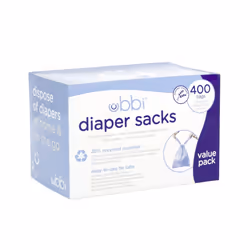 Disposable Nappy Sacks, Lavender Scented, Easy-To-Tie Tabs, Baby Diaper Disposal or Pet Waste Bags, Value Pack, 400 Count