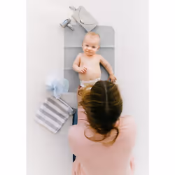 Ubbi Changing Mat  Soft and Comfortable  Easy to Clean and Carry on the go  YogaMat Feel  Gray