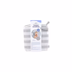 Portable Changing Mat with Grey and White Storage Bag Grey