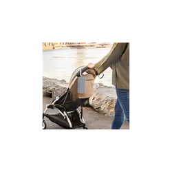 On-The-Go Baby Wipes Dispenser, Portable Wipes Container For Travel, Diaper Bag Accessory Must Have For Newborns, Reusable Wipes Holder, Grey