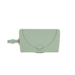 On-the-Go Baby Wipes Dispenser, Portable Wipes Container for Travel, Nappy Bag Accessory Must Have for Newborns, Reusable Wipes Holder, Sage Green
