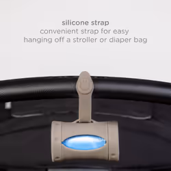 Retractable On-the-Go Bag Dispenser for Baby Travel, Diaper Bag Accessory Must Have for Newborns, Helpful Baby Accessory, Taupe