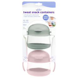 2 Pack Tweat No Spill Snack Pots for Kids, BPA-Free, On The Go No Mess Snacks, Must Have Toddler Travel Accessories,