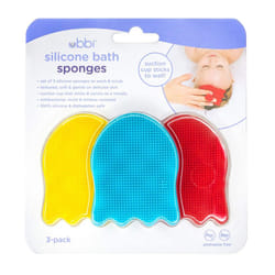 Ubbi Jellyfish Silicone Baby Bath Sponges  Baby Bathing and Care Essen