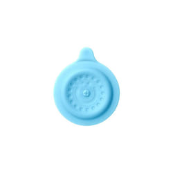 Bath Drain Cover, Soft Suction Cup Drain Stopper, Newborn Essentials, Baby and Toddler Bath Time Accessories, Dishwasher Safe, Blue