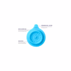 Bath Drain Cover, Soft Suction Cup Drain Stopper, Newborn Essentials, Baby and Toddler Bath Time Accessories, Dishwasher Safe, Blue