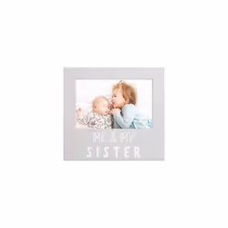 Me & My Sister Sentiment Photo Frame, Big Sister or Brother Gift, Sibling Pictures, Grey