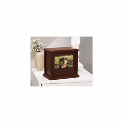 Dog or Cat Personalized Memory Box Keepsake, Pet Urn, Espresso (89007)