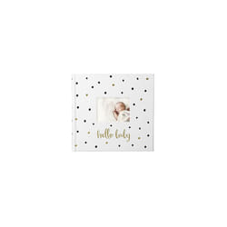 Baby Photo Album, Baby Book Keepsake for New and Expecting Parents, Gender-Neutral Baby Accessory, Black and Gold Polka Dot