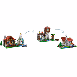 LEGO CREATOR 3-in-1 Mountain Hut 550 Piece Kids Building Playset | 31025