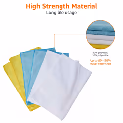 Amazon Basics Microfiber Cleaning Cloths for Cars  Non-Abrasive  Highly Absorbent  Lint Free  Reusable and Washable  Pack of 144  Multicolor  16"" x 1