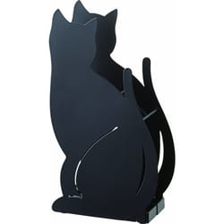 Yamazaki Home Cat Umbrella Stand - Animal Metal Storage Holder Organizer. Black