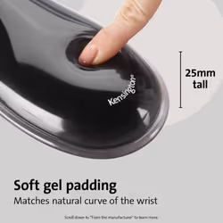 Kensington Mouse Mat with Wrist Support - Ergonomic Duo Gel mouse mat, compatible with laser and optical mice for comfort when at computer, laptop, of
