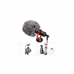 BOYA by MM1 Vlog Video Microphone with Shock Mount Deadcat Windscreen for iPhone OnePlus 7 Pro Samsung Nikon Canon Sony A6400 ...